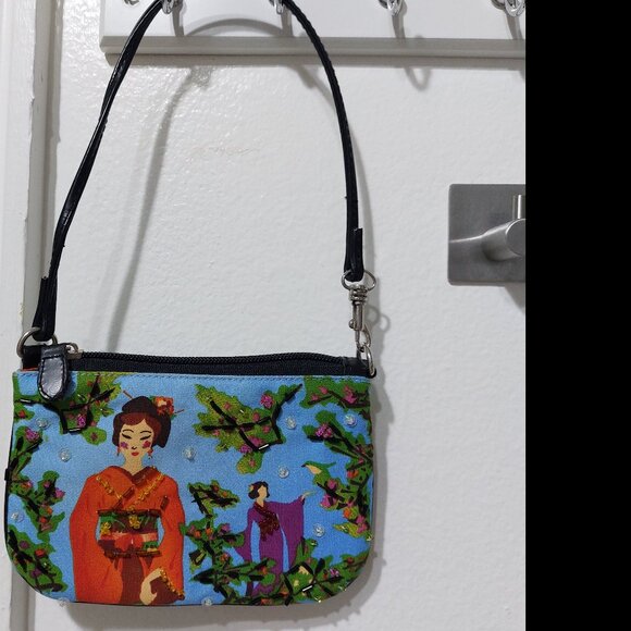 Kimono Girl Mini Wristlet Clutch Bag Mini Wallet Mini Bag Coin Purse - Picture 1 of 9